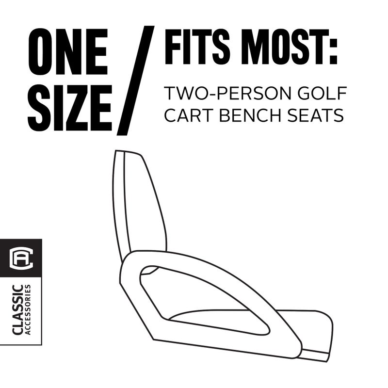 Classic Accessories Fairway Terry Cloth Golf Cart Seat Cover, Light Khaki - Image 3